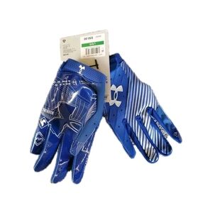 Under Armour Blur Glue Grip Football Gloves Men's Size L Blue NWT 1376475-400